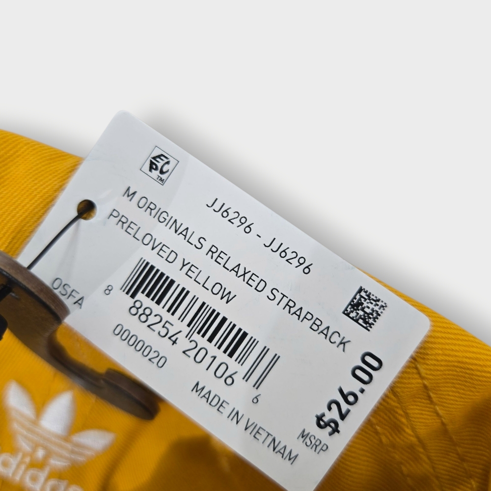 Adidas Men's Originals Relaxed Strapback Cap Preloved Yellow One Size - Picture 5 of 5